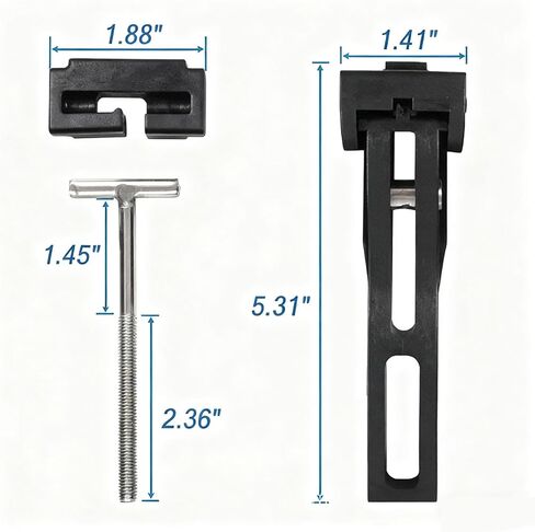 Truck Bed Cover Clamp with T , Screws, Sturdy Clamps, Security Enhancer for Pickup Truck. Fits Most Standard Truck Beds, Suitable for Cargo Safety in Saudi Arabia