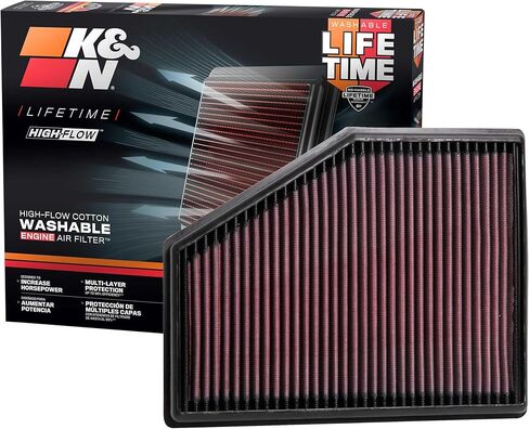 K&N Engine Air Filter: Increase Power & Acceleration, Washable, Replacement Car Air Filter: Compatible with 2015-2020 BMW (740i 518d, 520d & i, 525d, 530d, 530e, 530i, 540D, 540i, 620d, 630d) 33-3079 in Kuwait