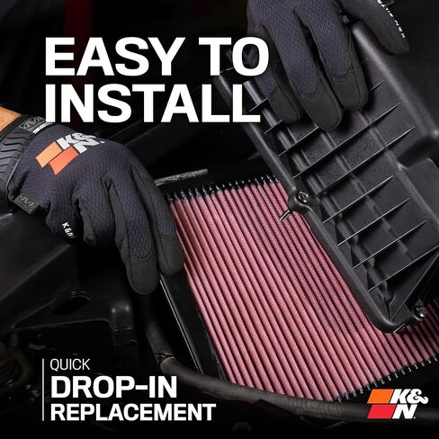 K&N Engine Air Filter: Increase Power & Acceleration, Washable, Replacement Car Air Filter: Compatible with 2015-2020 BMW (740i 518d, 520d & i, 525d, 530d, 530e, 530i, 540D, 540i, 620d, 630d) 33-3079 in Kuwait