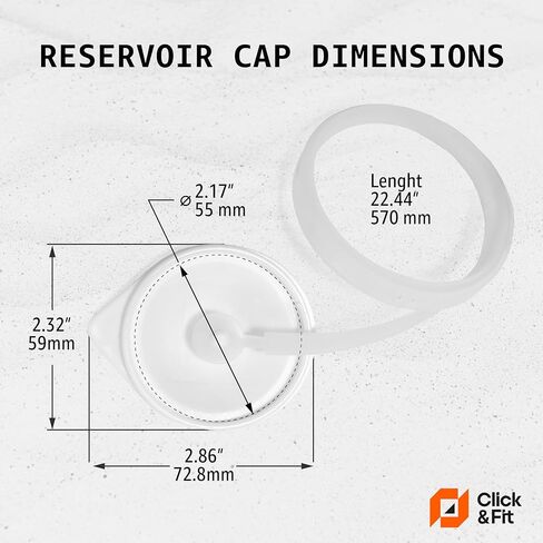 Click&Fit Windshield Washer Fluid Reservoir Cap compatible with Mitsubishi Outlander 2007-2025, Lancer 2007-2017, Eclipse Cross - Car Water Tank Bottle Cap 8260A274 8260A334, dia 2.17in White in Saudi Arabia