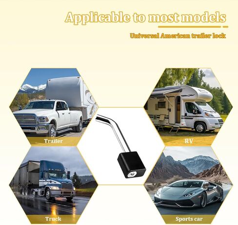 Trailer Hitch Receiver Lock, Padlock Style Trailer Hitch Pin Lock with Keys, Swivel Head 5/8" Dia Bent Pin for Class III IV 2 2-1/2 Inch Receiver, Universal for Truck Car RV in Saudi Arabia