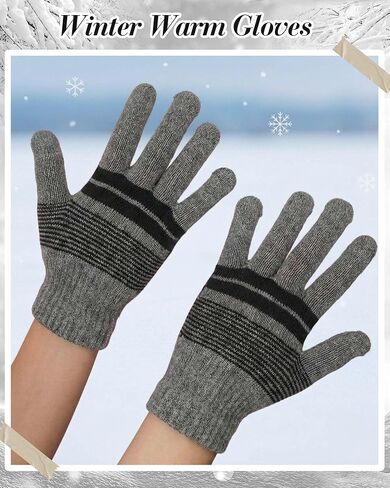 100 Pair Winter Magic Gloves Bulk Unisex Warm Knitted Stretchy Gloves for Men Women Homeless Charity Donation in Saudi Arabia