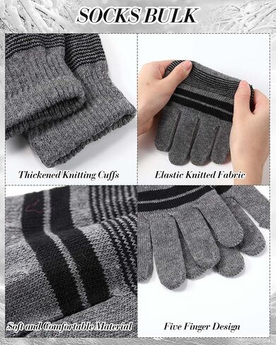 100 Pair Winter Magic Gloves Bulk Unisex Warm Knitted Stretchy Gloves for Men Women Homeless Charity Donation in Saudi Arabia