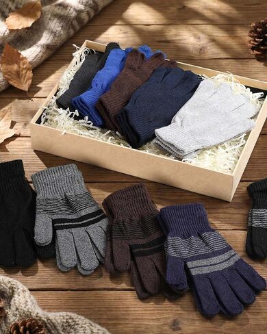 100 Pair Winter Magic Gloves Bulk Unisex Warm Knitted Stretchy Gloves for Men Women Homeless Charity Donation in Saudi Arabia