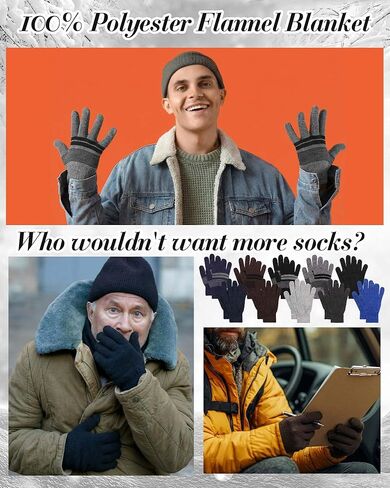 100 Pair Winter Magic Gloves Bulk Unisex Warm Knitted Stretchy Gloves for Men Women Homeless Charity Donation in Saudi Arabia