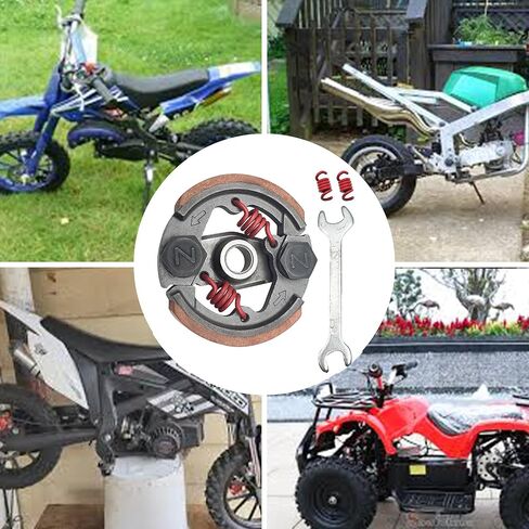 مجموعة وسادة القابض القوية والينابيع شديدة التحمل 43cc 47cc 49cc 50cc استبدال قابض دراجة الجيب لـ X-PRO 2-Stroke SYX Moto Kid Mini Dirt Pit Bike ATVs Scooters أحمر 75 مم in Kuwait