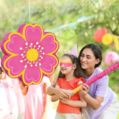 اوريهر مجموعة بيناتا على شكل زهرة الاقحوان تتضمن خفاش وعصابة عين وقصاصات ورقية للحفلات والربيع والصيف بيناتا هاواي بيناتا هيبي بوهو زهرة بيناتا لعيد الميلاد وحفلات استقبال المولود وحفلات الزفاف in Kuwait