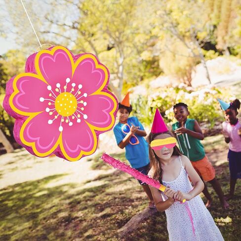 اوريهر مجموعة بيناتا على شكل زهرة الاقحوان تتضمن خفاش وعصابة عين وقصاصات ورقية للحفلات والربيع والصيف بيناتا هاواي بيناتا هيبي بوهو زهرة بيناتا لعيد الميلاد وحفلات استقبال المولود وحفلات الزفاف in Kuwait