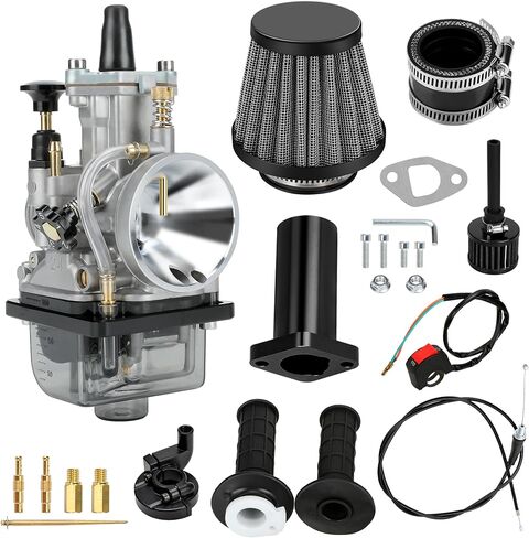 HIAORS PWK 24 مم كاربوريتور كارب خنق تجميع جيت لبريداتور 212 196cc 200cc 224cc 6.5HP محرك كولمان CT200U BT200X دراجة صغيرة CT200U-EX Baja Warrior MB200 KT196 Go Kart Race Parts (أسود) in Saudi Arabia