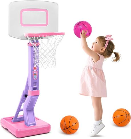 طوق كرة السلة للأطفال الصغار، ارتفاع قابل للتعديل، طوق كرة السلة للأطفال للعب في الأماكن المغلقة والمفتوحة، طوق كرة السلة المحمول بجانب حمام السباحة، لعبة كرة السلة لحمام السباحة للأولاد والبنات in Kuwait