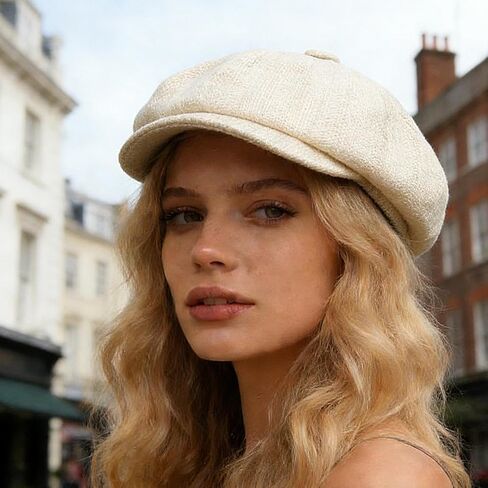 Vintage Newsboy Cap Tweed Flat Beret Cabbie Hat for Women Men Spring Summer Newsboy Hats Cabbie Cap Driving Scally Adjustable in Saudi Arabia
