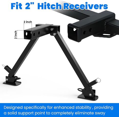 مثبت وصلة وصلة RV يناسب أجهزة الاستقبال مقاس 2 بوصة، ومقطورات السفر لشاحنات التخييم ومقطورات السفر ذات العجلات الخامسة، ارتفاع قابل للتعديل من 17-28 بوصة in Kuwait