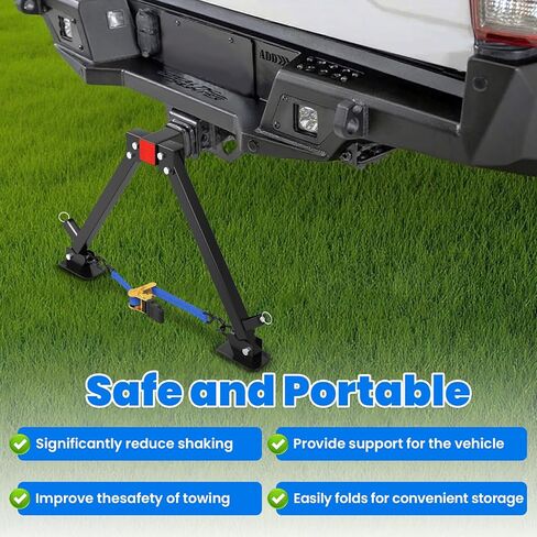 مثبت وصلة وصلة RV يناسب أجهزة الاستقبال مقاس 2 بوصة، ومقطورات السفر لشاحنات التخييم ومقطورات السفر ذات العجلات الخامسة، ارتفاع قابل للتعديل من 17-28 بوصة in Kuwait