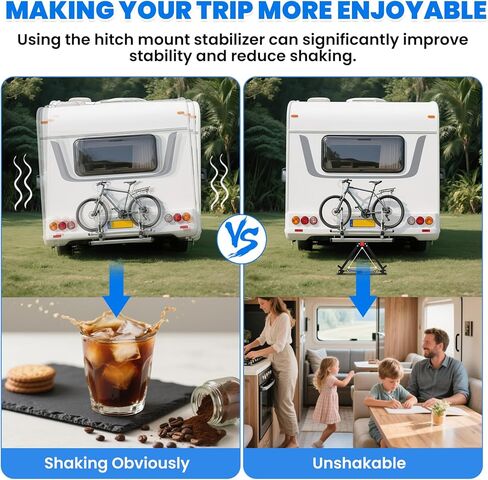 مثبت وصلة وصلة RV يناسب أجهزة الاستقبال مقاس 2 بوصة، ومقطورات السفر لشاحنات التخييم ومقطورات السفر ذات العجلات الخامسة، ارتفاع قابل للتعديل من 17-28 بوصة in Kuwait
