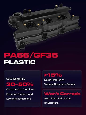 Front & Rear Engine Valve Cover with Gasket, Bolts, Cap Fit for Nissan 2002-2006 Altima, 2002-2008 Maxima, 2003-2007 Murano, 2004-2009 Quest, Infiniti 2002-2004 I35, V6 3.5L, 132648J102 in Saudi Arabia