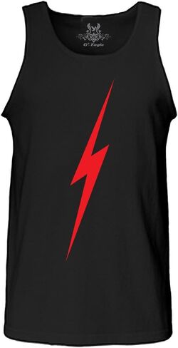 Gs-eagle Men's M0043TT Printed Flash Lightning Bolt Graphic Design Cotton Tank Top in Saudi Arabia