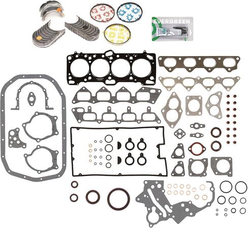 Evergreen SA-5494199806-3 Full Gasket Set Bearings Rings Compatible With/For 93-94 Mitsubishi Turbo 2.0L DOHC 4G63 4G63T in Saudi Arabia