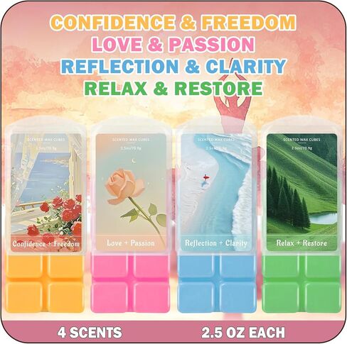 SCENTORINI Wax Melt Molds - 100 Pack Wax Melt Containers Wax Melt Clamshells Mold Packaging, Clear Empty Plastic Candle Wax Molds Cube Trays Clam Shells for Wax Melts in Kuwait