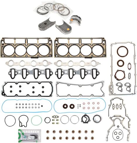 Evergreen SA-3129803036-2 Full Gasket Set Bearings Rings Compatible With/For 10-11 GMC Yukon XL 1500 6.2L OHV in Saudi Arabia