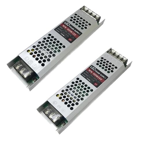 1 قطعة LED رقيقة جدا التبديل التيار المتناوب 220 فولت إلى تيار مستمر 12 فولت 24 فولت 100 واط صندوق إضاءة مصباح خطي سليم محول سائق (12 فولت 100 واط) in Kuwait