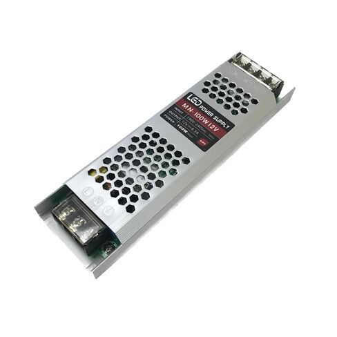 1 قطعة LED رقيقة جدا التبديل التيار المتناوب 220 فولت إلى تيار مستمر 12 فولت 24 فولت 100 واط صندوق إضاءة مصباح خطي سليم محول سائق (12 فولت 100 واط) in Kuwait