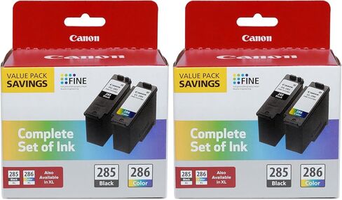 حزمة خرطوشة حبر أصلية Canon PG-285 أسود/CL-286 ملونة، قياسية (2 خرطوشة) in Saudi Arabia