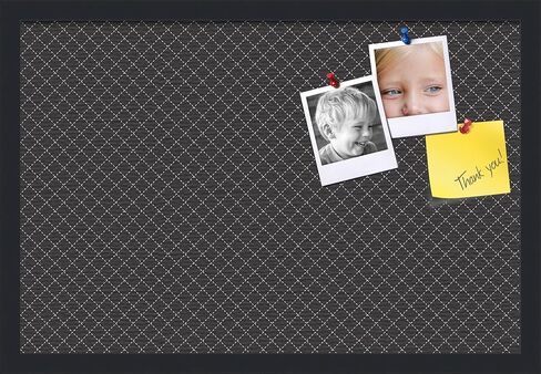 لوحة إعلانات من الفلين مقاس 24 × 16 بوصة من PinPix. تأتي هذه اللوحة ذات الإطار المزخرف بنمط ماسي بتصميم أسود وأسود ساتان. مثالي للمنزل أو ديكور المكتب أو المدرسة (PinPix-120) in Kuwait