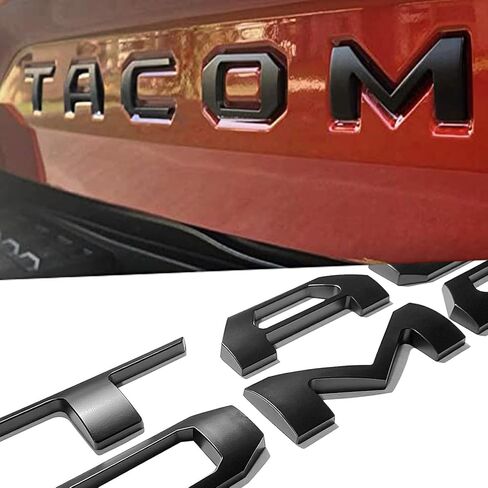 Tailgate Insert Letters Compatible with Tacoma 2024 2025 2026 3D Emblems with Strong Adhesive Matte Black in Saudi Arabia