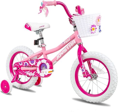 دراجة JOYSTAR Petal Girls للأطفال الصغار والأطفال، 12 14 16 دراجة أطفال مع سلة لعمر 2-9 سنوات من الفتيات، دراجة أطفال، ألوان متعددة in Saudi Arabia