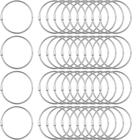 40 Pack 3 Inch Loose Leaf Binder Rings Metal Book Rings Extra Large Bulk Steel Office Book Keychain Key Metal Rings for Home Office Index Cards Receipts Photos Files Paper Rings in Saudi Arabia