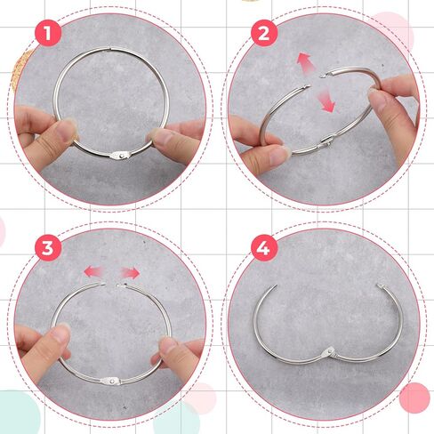 40 Pack 3 Inch Loose Leaf Binder Rings Metal Book Rings Extra Large Bulk Steel Office Book Keychain Key Metal Rings for Home Office Index Cards Receipts Photos Files Paper Rings in Saudi Arabia