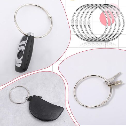 40 Pack 3 Inch Loose Leaf Binder Rings Metal Book Rings Extra Large Bulk Steel Office Book Keychain Key Metal Rings for Home Office Index Cards Receipts Photos Files Paper Rings in Saudi Arabia