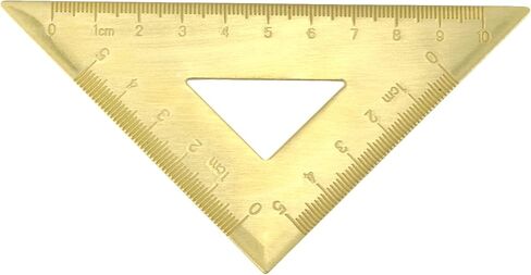 HEVSTIL Gold Brass Protractor,Thicken Ruler Copper Metal Protractor for Students Architects Engineers in Kuwait