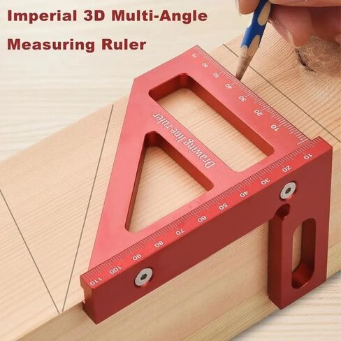 pc Heavy-Duty Aluminum Alloy Miter Triangle Ruler - 45°/90° Angle Protractor with Precision Measurement in Saudi Arabia