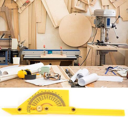Plastic 180 Degree Pointer Protractor Angle Ruler, and, Accurate Reading, Easy to Fold for Angle Measurement in Saudi Arabia