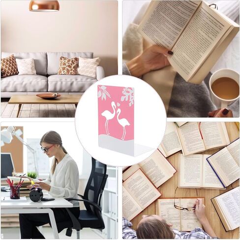 2pcs Cartoon Flamingo Metal Bookends Iron Art Book Organizer Decorative Book Holders for Office Desk and ’ Room in Saudi Arabia