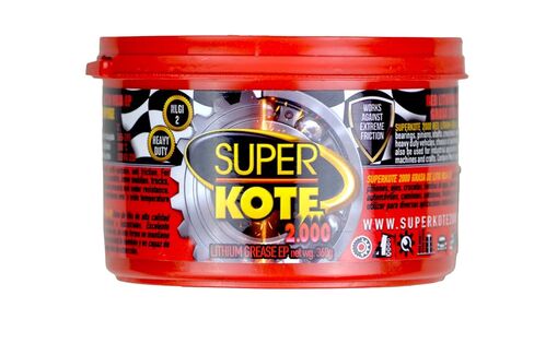 شحم الليثيوم سوبركوت 2000 / NLGI 2 / متعدد الأغراض/ليثيوم/زيوت تشحيم/EP/درجة حرارة عالية/صناعة/بناء/سيارات/شحم أحمر / 360 جم in Kuwait
