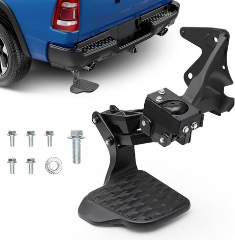 خطوة السرير الخلفي، خطوة الباب الخلفي المصد القابل للسحب لـ Dodge Ram 1500 2024 2025 2026، خطوات السرير الخلفية للشاحنة، تحل محل 82216597AC in Saudi Arabia