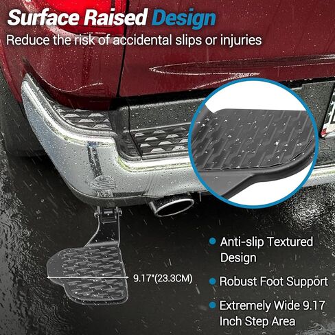خطوة السرير الخلفي، خطوة الباب الخلفي المصد القابل للسحب لـ Dodge Ram 1500 2024 2025 2026، خطوات السرير الخلفية للشاحنة، تحل محل 82216597AC in Saudi Arabia