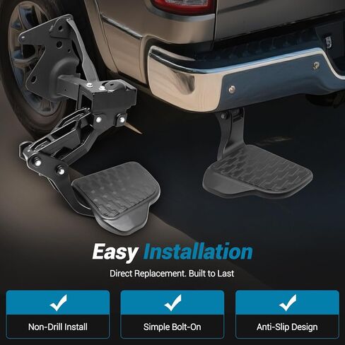خطوة السرير الخلفي، خطوة الباب الخلفي المصد القابل للسحب لـ Dodge Ram 1500 2024 2025 2026، خطوات السرير الخلفية للشاحنة، تحل محل 82216597AC in Saudi Arabia