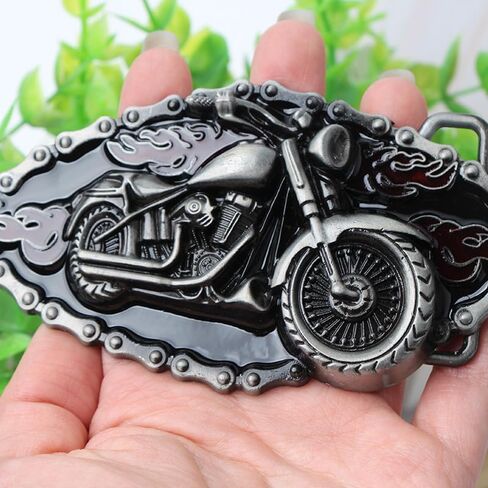 Ximimark 2 pcs Stylish Motorcycle Belt Buckle - Perfect Accessory for Bikers and Fashion Enthusiasts in Saudi Arabia