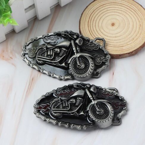 Ximimark 2 pcs Stylish Motorcycle Belt Buckle - Perfect Accessory for Bikers and Fashion Enthusiasts in Saudi Arabia