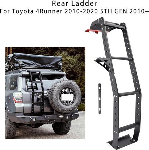 Areyourshop Rear Ladder Fit For Toyota 4Runner 2010-2024, Tailgate Hatch Ladder Load Bearing 200 LBS, Aluminum Rear Gate Ladder in Saudi Arabia