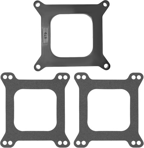 فاصل مكربن ​​فينولي مفتوح المركز 1/2 بوصة مناسب لهولي AFB Edelbrock SBC BBC 4BBL BB SB لـ Chevy Ford 350 مع مجموعة مسامير حشية in Kuwait