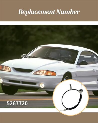 كابل القابض قابل للتعديل مناسب لفورد موستانج لكوبرا GT GTS لروش لـ Saleen 5.0 V6 V8 1979-1995، مجموعة رباعية للقابض بخطاف مزدوج in Saudi Arabia