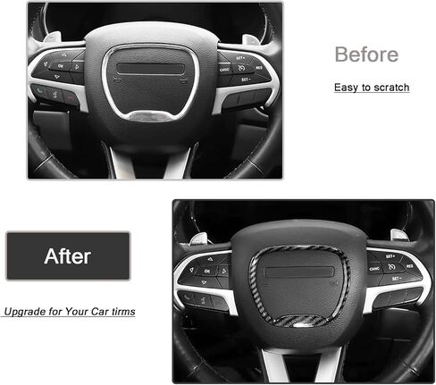 Central Control Steering Button Frame Trim Car Interior Decoration Accessories Compatible with Dodge Challenger Durango Charger 2015-2025 for Men Women (Red) in Saudi Arabia