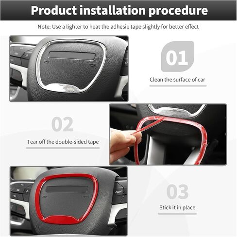 Central Control Steering Button Frame Trim Car Interior Decoration Accessories Compatible with Dodge Challenger Durango Charger 2015-2025 for Men Women (Red) in Saudi Arabia