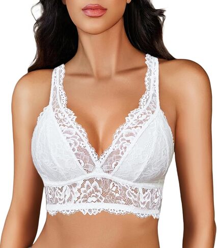Avidlove Lace Bralettes for Women Wireless Unpadded Bras Racerback Cami Tops Basic Sexy Strappy Everyday Lingerie in Saudi Arabia