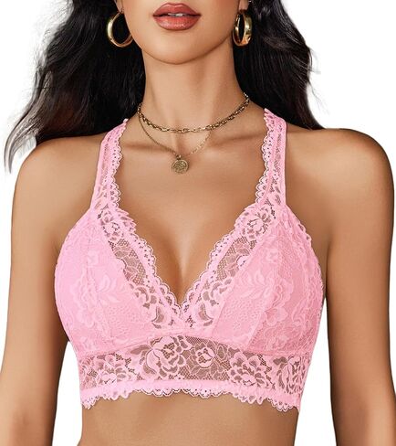 Avidlove Lace Bralettes for Women Wireless Unpadded Bras Racerback Cami Tops Basic Sexy Strappy Everyday Lingerie in Saudi Arabia