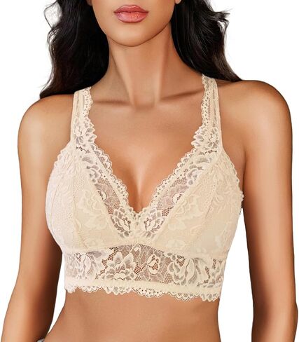 Avidlove Lace Bralettes for Women Wireless Unpadded Bras Racerback Cami Tops Basic Sexy Strappy Everyday Lingerie in Saudi Arabia